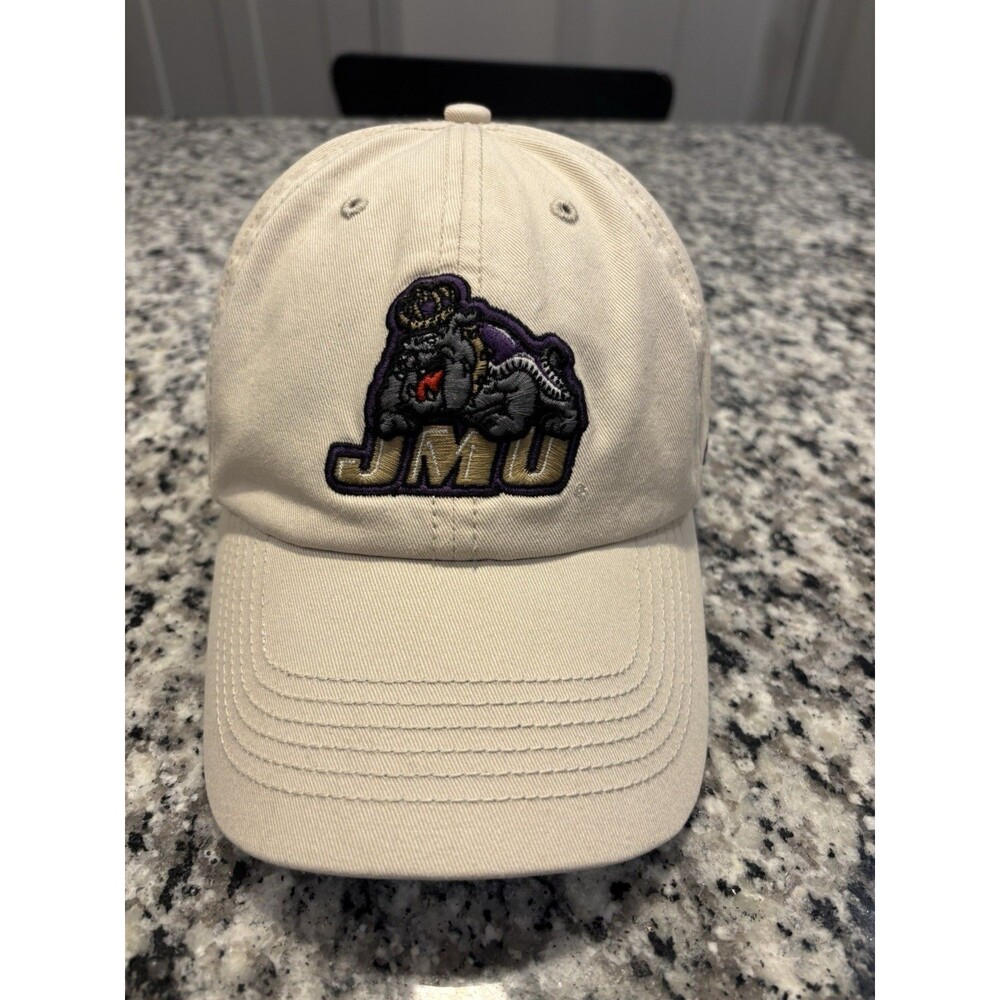 47 Brand James Madison Dukes Adjustable Leather Strapback Hat Beige Cotton